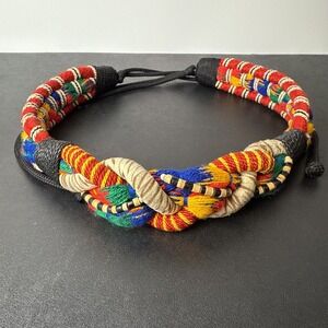 Handwoven Andean Quechua Inca Decorative Ceremonial Festival Dance Belt Beaded